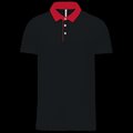 Polo bicolor hombre algodón Black / Red XL