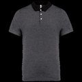 Polo bicolor hombre algodón Dark Grey Heather / Black S