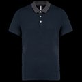 Polo bicolor hombre algodón Navy / Dark Grey Heather 3Xl