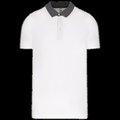Polo bicolor hombre algodón White / Dark Grey Heather 3XL