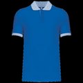 Polo bicolor hombre Light Royal Blue / Oxford Grey M