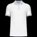 Polo bicolor hombre White / Oxford Grey L