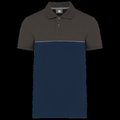 Polo bicolor manga corta unisex Navy / Dark Grey M