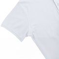Polo blanco unisex con ribete acanalado