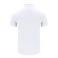 Polo blanco unisex con ribete acanalado