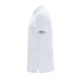Polo blanco unisex con ribete acanalado