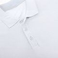 Polo blanco unisex con ribete acanalado