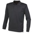 Polo clásico de manga larga unisex Black L