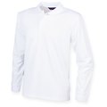 Polo clásico de manga larga unisex White XXL