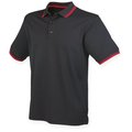 Polo clásico de poliéster Black / Red M
