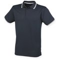 Polo clásico de poliéster Navy / White M