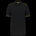 Polo contrastado hombre Black / Yellow 3XL