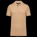 Polo contrastado hombre Camel / Black L
