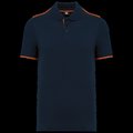 Polo contrastado hombre Navy / Fluorescent Orange 4Xl