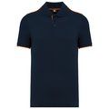 Polo contrastado hombre Navy / Fluorescent Orange XXL