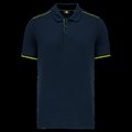 Polo contrastado hombre Navy / Fluorescent Yellow S