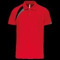 Polo deportivo unisex 100% poliéster Sporty red/Black/Storm grey XL