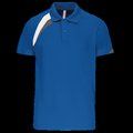 Polo deportivo unisex 100% poliéster Sporty Royal Blue / White / Storm Grey XXL