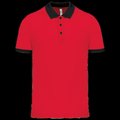 Polo entallado y estilo moderno Red / Black XXL