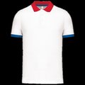 Polo entallado y estilo moderno White / Red / Sporty Royal Blue 3Xl