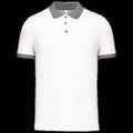 Polo entallado y estilo moderno White / Sporty Grey Xl