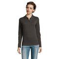 Polo Entallado Manga Larga Mujer Antracita Mezcla S