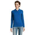 Polo Entallado Manga Larga Mujer Azul Royal 3Xl