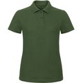 Polo entallado para mujer 100% algodón Bottle Green S