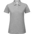 Polo entallado para mujer 100% algodón Heather Grey S