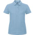 Polo entallado para mujer 100% algodón Light Blue S
