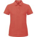 Polo entallado para mujer 100% algodón Pixel Coral M