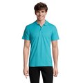 Polo Hombre 210g Algodón Azul Atolón S