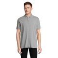 Polo hombre algodón corte cómodo Gris Melange 2 3Xl