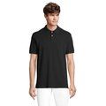 Polo hombre algodón corte cómodo Negro/ Negro Opaco Xxl