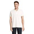 Polo de Hombre en Algodón Orgánico Blanco Roto XL