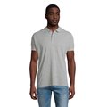 Polo de Hombre en Algodón Orgánico Gris Melange 2 3Xl
