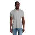 Polo de Hombre en Algodón Orgánico Gris Melange 2 5XL