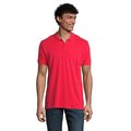 Polo de Hombre en Algodón Orgánico Rojo S
