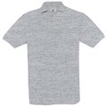 Polo hombre algodón punto piqué Heather Grey L