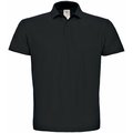 Polo hombre cuello canalé Black S