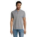Polo Hombre Manga Corta 200g Gris Melange 2 3XL