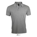 Polo Hombre Manga Corta 200g Gris Melange 2 Xl
