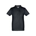 Polo infantil unisex de algodón Azul Eclipse 12