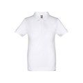 Polo infantil unisex de algodón manga corta Blanco 2