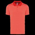 Polo jaspeado de manga corta Coral Heather L