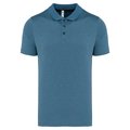 Polo jaspeado de manga corta Steel Blue Heather XXL