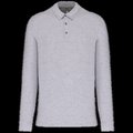 Polo jersey Manga larga para hombre Oxford Grey L