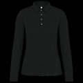 Polo jersey manga larga mujer Black M