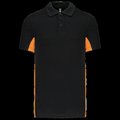 Polo manga bicolor hombre Black / Orange L