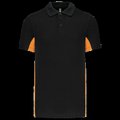 Polo manga bicolor hombre Black / Orange Xxl